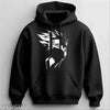 Trendy Black Hoodie for Men with Anime Print | Stylish Winter Wear Sweatshirt