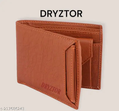 DRYZTOR PU Leather Bifold Wallet for Men with RFID-blocking|Card Slots and Zippered Coin Pocket|Minimalist Slim Wallet for Men|Travel Wallet for Men |Two cash compartments ID window Slim and lightweight design
