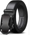 SHOPBREAK Black Formal & Casual Artificial Leather Auto Lock Belt