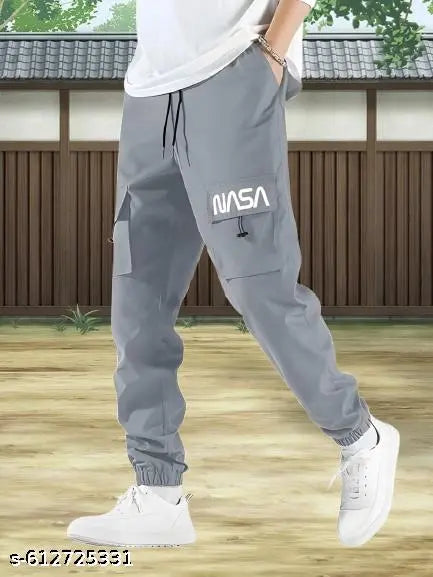 Style Sizzle Men's cargo pants,Men's jogger pants,Men's cargo pants with side pockets and elastic cuffs