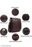 Premium Brown Faux Leather Vertical Sling Messenger Bag for Men | Stylish Office, College & Travel Crossbody Shoulder Bag