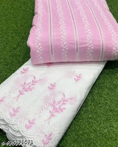 cotton Rose pink dress material