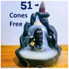 Handcrafted Lord Adiyogi, Mahadev, Shiv Adi Shankara | Backflow Cone Incense Holder | Shiv Decorative Showpiece with 51 Smoke Backflow Incense Cone | Adiyogi Smoke Fountain