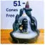 Handcrafted Lord Adiyogi, Mahadev, Shiv Adi Shankara | Backflow Cone Incense Holder | Shiv Decorative Showpiece with 51 Smoke Backflow Incense Cone | Adiyogi Smoke Fountain