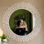 Handmade Macrame Mirror Color Off-White mirror kaifdiameter 10 inch tota...