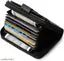 High Quality RFID Protected Slim Leatherette Wallet | 10 Slots Card Holder For Men & Women (SET OF 1, BLACK)