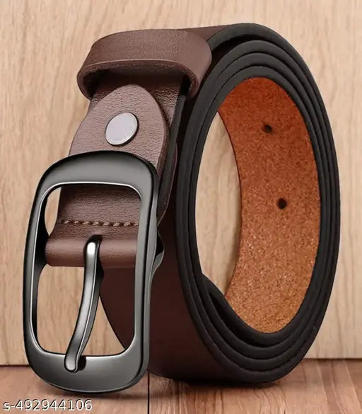 HENEDA Men Casual, Evening, Formal, Party Brown Genuine Leather Belt