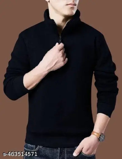 Men's trendy full sleeve fleece sweatshirt