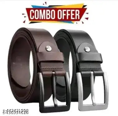 Fashionable Trendy Men and Boys Belts Fancy Unique Men Belts COMBO (PACK 0F 2)