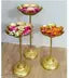 Taj Stand Set of 3|Taj Urli StandGold Taj Stand Set|Urli Candle Stand Set of 3 Festival Decor Urli Show Piece for Floating Flowers Diya - 3 Pieces (Size- 14 inch, 12 inch, 10 inch)