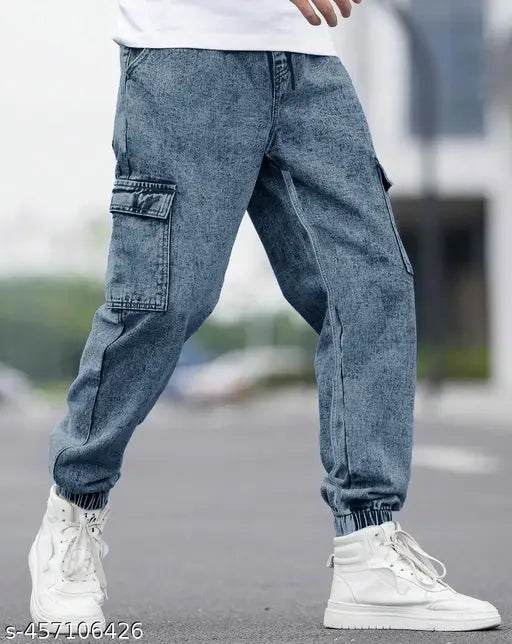 EYEBOGLER MENS TAPERED FIT DENIM JEANS