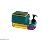 2 in 1 Soap Pump Plastic Dispenser for Dishwasher Liquid with Free Sponge (PACK OF 1) GREEN COLOR