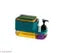 2 in 1 Soap Pump Plastic Dispenser for Dishwasher Liquid with Free Sponge (PACK OF 1) GREEN COLOR
