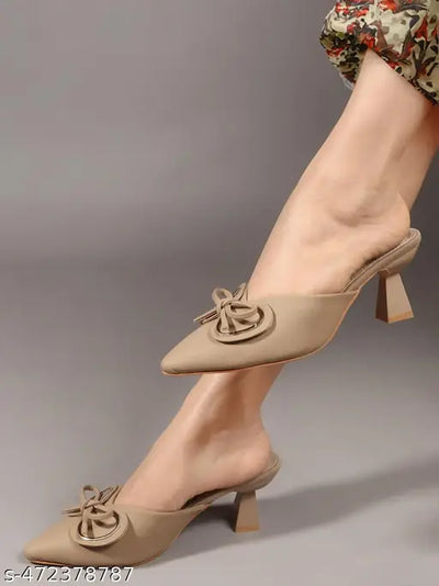 Charmwalk Fancy Beige Sandals for Women & Girls | Stylish & Comfortable for Winter and Festive Occasions