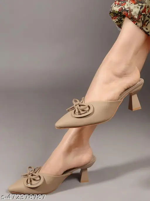 Charmwalk Fancy Beige Sandals for Women & Girls | Stylish & Comfortable for Winter and Festive Occasions