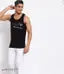 Sleeveless Round Neck Alphabet Printed Men Vest