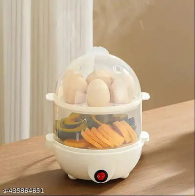 Double Layer Electric Egg Cooker and Steamer | 14 Eggs Capacity | Automatic Shut-Off | Egg Poacher and Omelette Maker | Kitchen Essentials