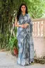 Jaipuri Printed Soft Cotton Mulmul Saree With Attached Blouse Piece for Woman