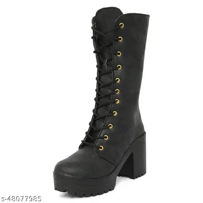 Fiia Women Stylish Boots For Outdoor Black