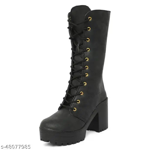 Fiia Women Stylish Boots For Outdoor Black