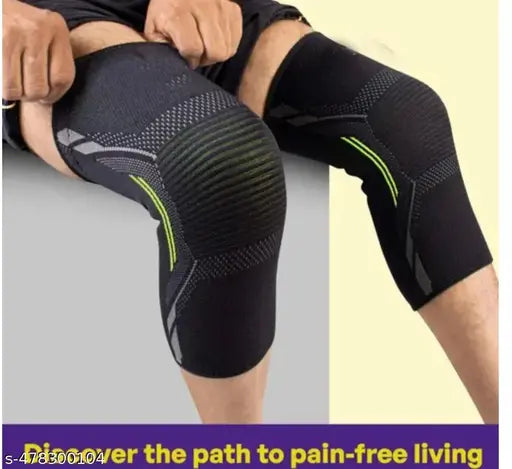 Pomic fit Pack of 2 Piece Premium Knee Cap For Pain Relief Guard Brance Band Gym Knee Support Sleeve 100 % Nylon Knee Support