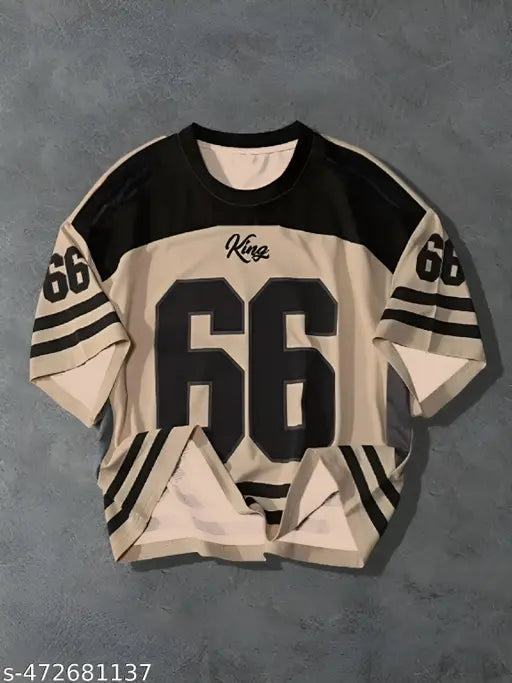 KSHS Women's Casual Printed Round Neck, Oversized T-Shirt