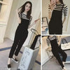 Women Black & White Jumpsuit With Tee