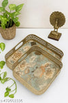 Handcrafted metal Trays ||set of 2 || Serving trays, dining trays || exclusive collection