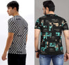 Stylish Printed Men's Multicolor T-Shirt (2-Pack)