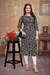 Graceful Multicolor Floral Print Women's Kurta