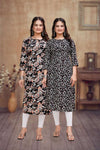 Artistic Multicolor Floral Print Women's Kurta