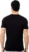 Contrast Solid Men's White & Black T-Shirt