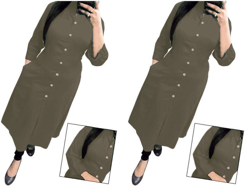 Essential Solid Grey Women's Kurta