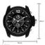 FrankTime's Black Solid Round Designing Analog Watch for Men
