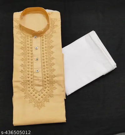 Chikankari kurta Gold kurta set 1