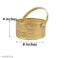 Gibhomo Flower Basket |Pooja Basket with Handle | Pooja Basket with Handle | Dolchi Basket for Puja Brass Traditional Round Shape Pooja Basket/Pooja Dalia 8inches