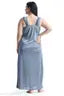 Come 4 Try Satin Nighty Full Length 2 Pieces Nighty (2 pcs Set of Nighty Pyjama Top Nighty, wrap Gown ) | Night Wear| Sleep Wear for Women (Free-Size 28 to 36 Regular)