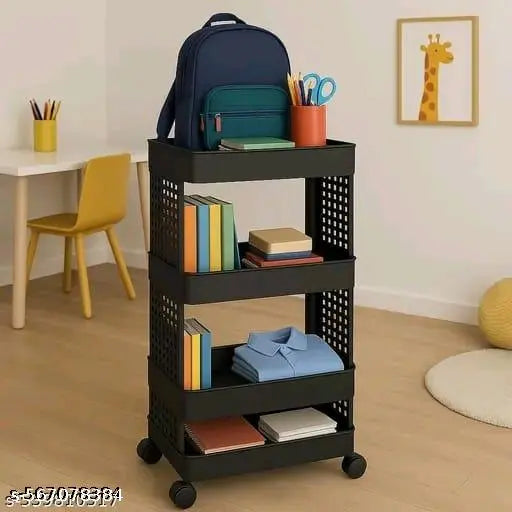 Book Shelf, Kids Books Racks for Home Plastic, Bookshelf for Home, Book Shelves, Book Stand, Book Organizer, Book Rack for Study Room/Library Trolley