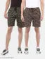 Dollar Pack of 2 All Over Print Stylish Men Bermuda With One Side Zipper