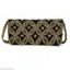 Women Black Handmade Valvet Clutch