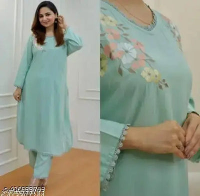 Embroidery kurta with pent