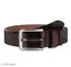 Zhermack Trendy Fashionable Artificial Leather Brown Men Belt with stylish black miller watch ( Pack OF 2 )