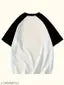 Sixteenlines Graphic Printerd Round Neck White Colour Raglan Sleeves Oversize T-Shirt