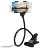 360 DEGREE FLEXIBLE PORTABLE FOLDABLE METAL-LAZY STAND BRACKET CELL PHONE HOLDER/GOOSENECK LONG ARM CLIP MOBILE STAND FOR TABLE MOBILE STAND FOR BED OFFICE, DESK (BLACK) LAZY STAND