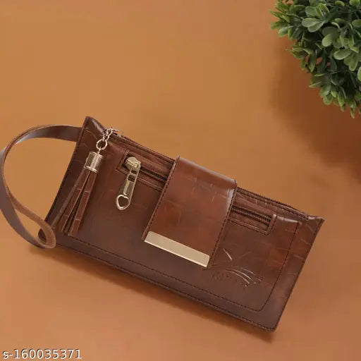 Women's Trending Crocodile Clutches/ Stylish Fashionable Clutch For Casual Wear, Occasion Wear & Party Wear (Tan)