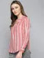 Fancy women top, Pink stripe designer top