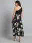 BODYFIGURE Women's Long Wrap Around Maxi Skirt | Women Wear Long Wrap Skirt | Wrap Around Sarong Ladies Skirt (Floral Black)