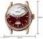 3D Glass Date Display Dial Leather Belt Analog Watch - for Men