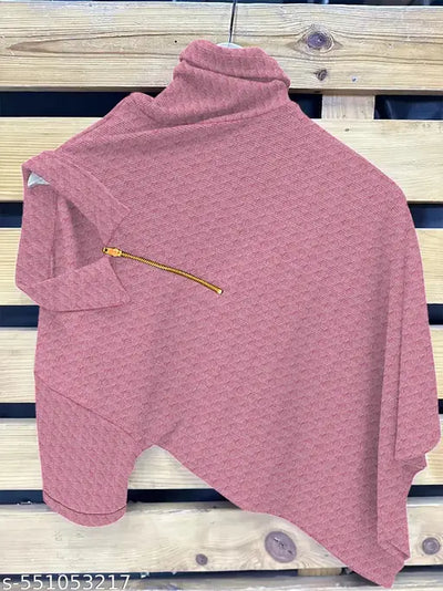 VEYNIZ Stylish Solid Self Design Cotton Blend T Shirt For Men