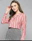 Fancy women top, Pink stripe designer top